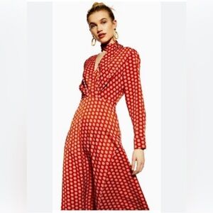 TopShop Horse Coin Midi Dress, Size 4